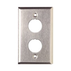 Placa de Pared Reforzada, de Acero Inoxidable, Para Uso Industrial, de 2 Puertos