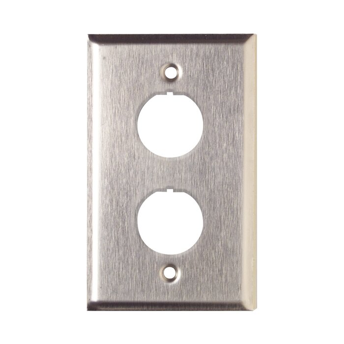 Placa de Pared Reforzada, de Acero Inoxidable, Para Uso Industrial, de 2 Puertos