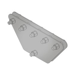 Placas igualadoras con tornillería y separadores, para 5 retenidas. Galvanizado en inmersión (20x20x50 cm).