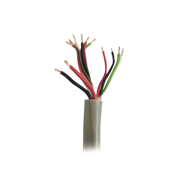 Bobina de 152 metros de cable compuesto de, 6 y 4 conductores calibre 22 y 2 Conductores calibre 18, para aplicaciones de control de acceso