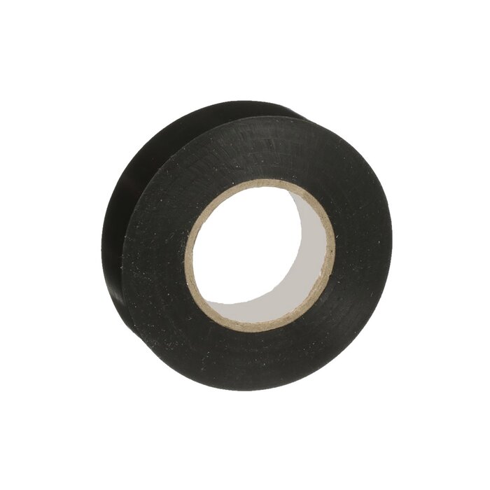 Cinta Eléctrica para Aislar, de PVC, Uso General, Grosor de 0.18mm (7 mil), Ancho de 19mm, y 18m de Largo, Color Negro
