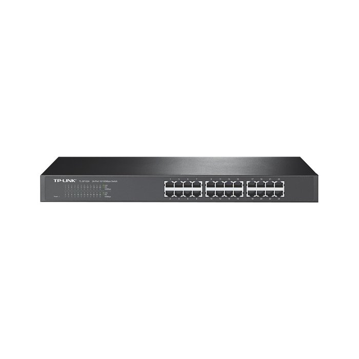 Switch no administrable de 24 puertos 10/100 Mbps para montaje en rack