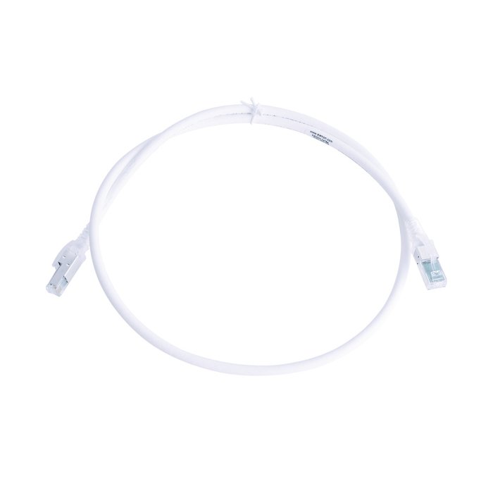 Patch Cord Z-MAX Cat6A S/FTP, CM/LS0H, 3ft, Color Blanco, Versión Bulk (Sin Empaque Individual)