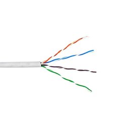 Bobina de cable de 305 metros, UTP Cat6 Riser, de color Blanco, UL, CMR, probado a 350 Mhz, para aplicaciones de CCTV / redes de datos/ IP megapixel / control RS485