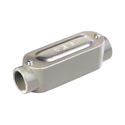 Caja oval roscada tipo C de 1 1/4" (31.8 mm) Incluye tapa y tornillos.