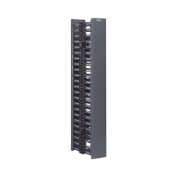 Organizador Vertical Doble NetRunner, de 22.5 UR, 125 mm de Ancho, Color Negro