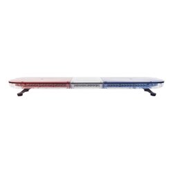 Barra de luces LED de 46" Rojo/Azul con Control de tráfico en color Ámbar, Ideal para Equipar Unidades de Vialidad