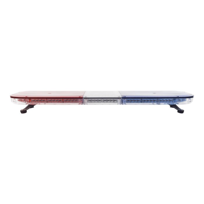 Barra de luces LED de 46" Rojo/Azul con Control de tráfico en color Ámbar, Ideal para Equipar Unidades de Vialidad