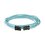 Jumper de Fibra Optica Multimodo 50/125 OM4, LC-LC Duplex, OFNR (Riser), Color Aqua, 1 Metro