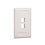 Placa de Pared Vertical, Salida Para 2 Puertos Keystone, Con Espacios Para Etiquetas, Color Marfil