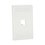 Placa de Pared Vertical Clásica, Salida Para 1 Puerto Mini-Com, Con Espacios Para Etiquetas, Color Blanco