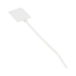 Cincho Para Identificación, 130 mm de Largo, Área de Marcado de 19.1 x 26.4 mm, Nylon 6.6, Color Natural, Bolsa de 100pz