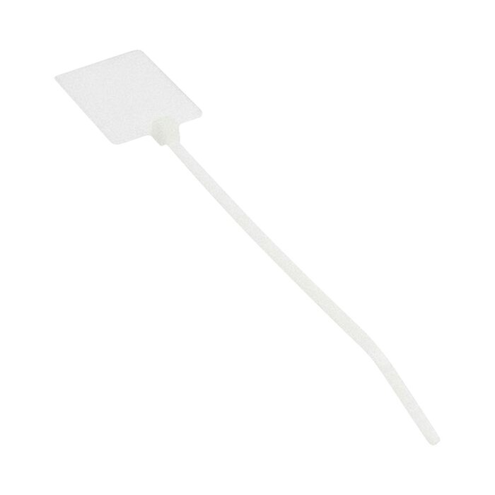 Cincho Para Identificación, 130 mm de Largo, Área de Marcado de 19.1 x 26.4 mm, Nylon 6.6, Color Natural, Bolsa de 100pz
