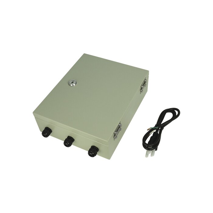 Fuente de poder profesional para Domos PTZ de 24 Vca@ 7A, para exterior; voltaje de entrada de 127 Vca.