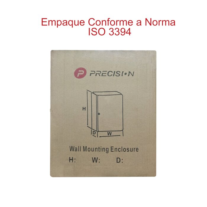 Gabinete de Acero IP66 Uso en Intemperie (250 x 300 x 150 mm) con Placa Trasera Interior y Compuerta Inferior Atornillable (Incluye Chapa y Llave).