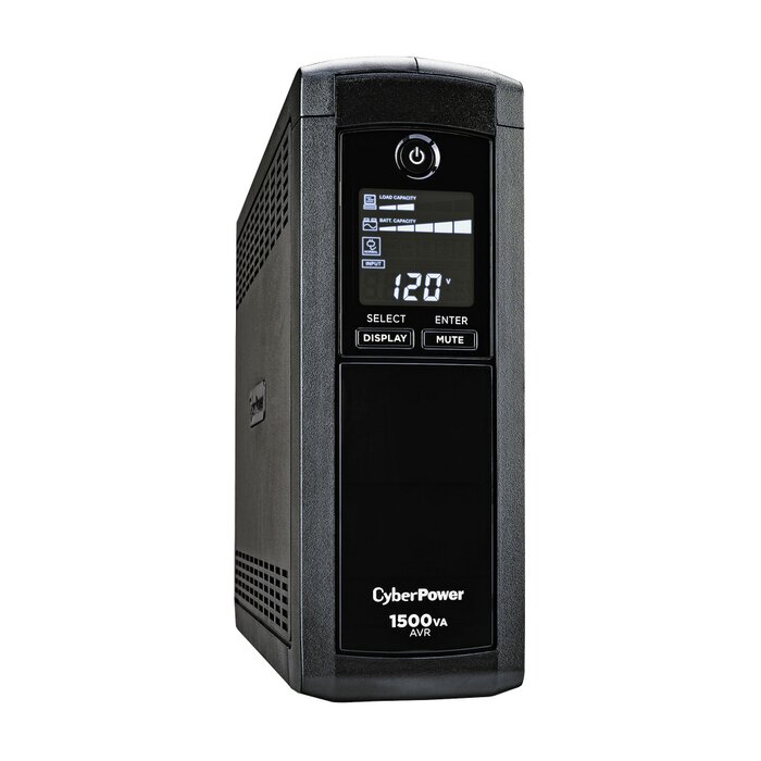 UPS de 1500 VA/900 W, Topología Línea Interactiva, Entrada 120 Vca NEMA 5-15P, Tipo Mini Torre, Con 12 Tomas NEMA 5-15R