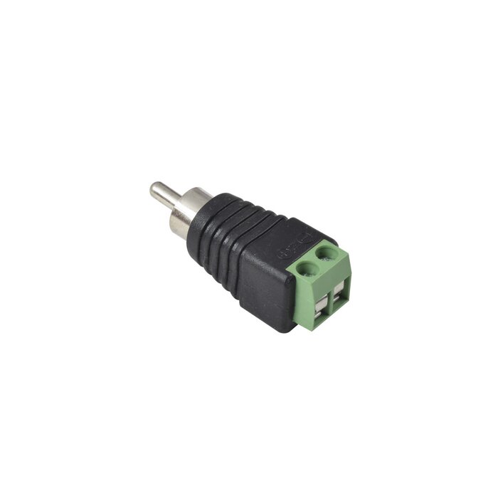 Adaptador RCA macho para video o audio con terminal atornillable