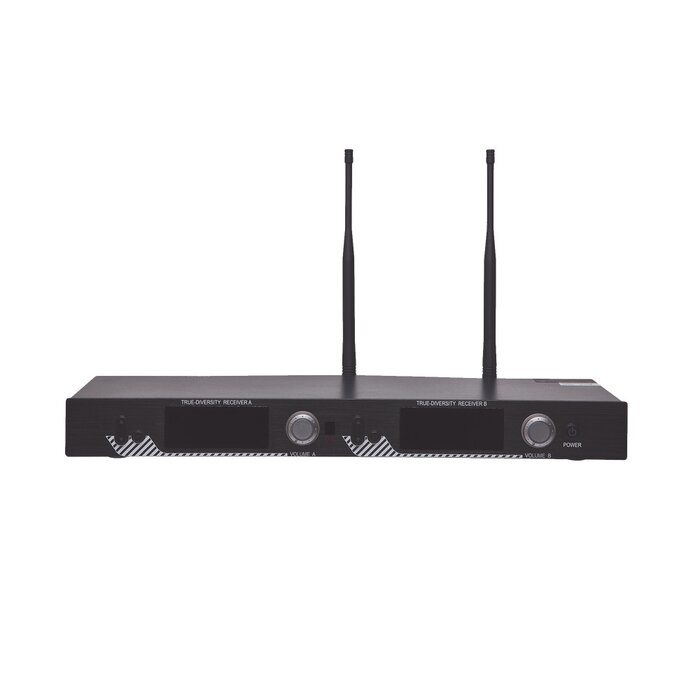 Receptor UHF para micrófonos inalámbricos / Pantalla LCD de cristal liquido