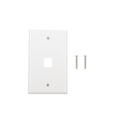 Placa de pared de 1 puerto, Keystone, Color Blanco