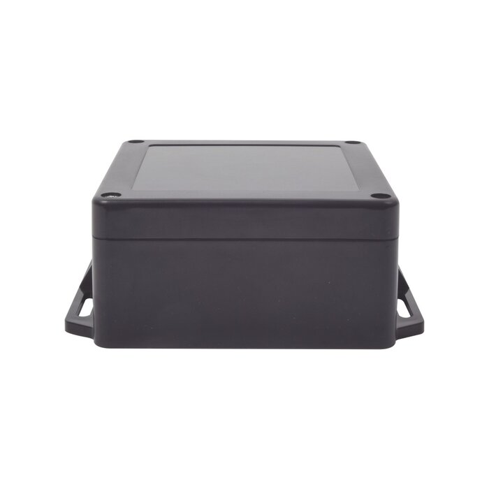 Gabinete Plástico Negro para Exterior (IP65) de 120 x 120 x 60 mm Cierre por Tornillos.