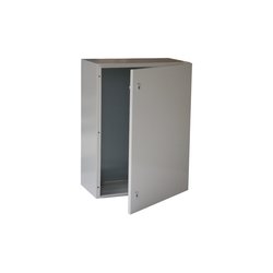 Gabinete de Acero IP66 Uso en Intemperie (600 x 800 x 300 mm) con Placa Trasera Interior y Compuerta Inferior Atornillable (Incluye Chapa y Llave).