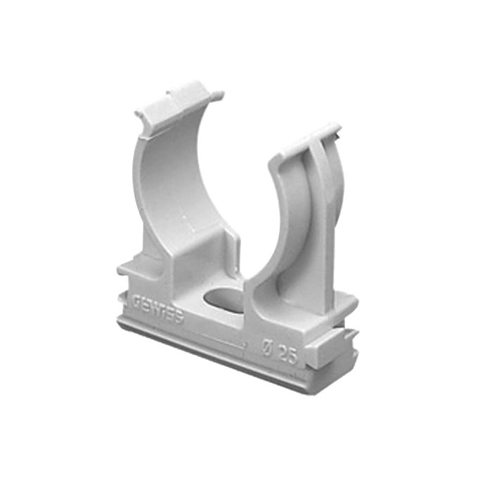 Soporte de presión (Abrazadera), PVC Auto-extinguible, abierto para tubería de 50 mm (2")