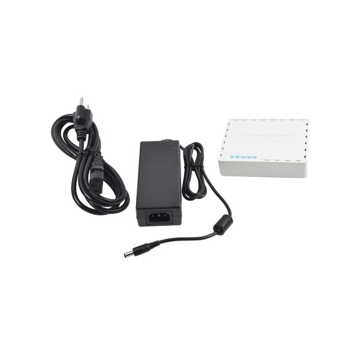 (hEX PoE LITE) RouterBoard, 5 Puertos Fast Ethernet, 4 con PoE Pasivo, 1 Puerto USB