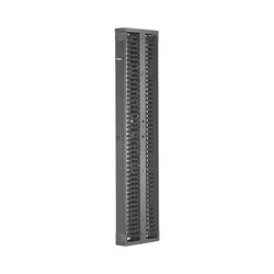 Organizador Vertical Doble PatchRunner, Para Rack Abierto de 45 Unidades, 152.4 mm de Ancho, Color Negro