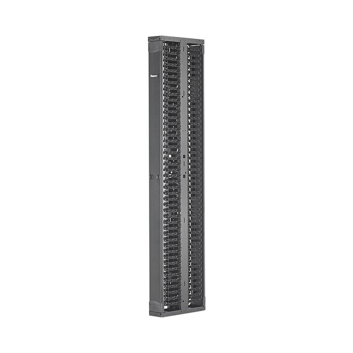 Organizador Vertical Doble PatchRunner, Para Rack Abierto de 45 Unidades, 152.4 mm de Ancho, Color Negro