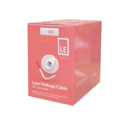 Bobina de 305 metros de cable, 22 AWG, 2 conductores, tipo CCA de color blanco, para aplicaciones en alarmas de intrusión/Control de Acceso/Automatización/ Interfonos y TV porteros.