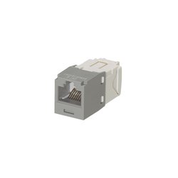 Conector Jack RJ45 Estilo TG, Mini-Com, Categoría 6, de 8 posiciones y 8 cables, Color Gris