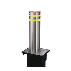 Pilona o Bolardo Neumático / 100% Acero Inoxidable / Alta Velocidad / 275MM Diámetro / Acabado de Lujo