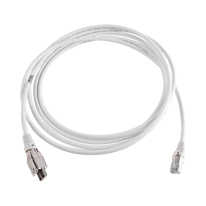 Patch Cord TERA Cat6A 1/10G Ethernet, de 4 pares y conector modular, LS0H, Color Marfil, 10m
