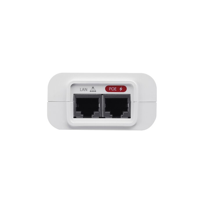 Adaptador PoE Ubiquiti 802.3af (48 VDC, 0.32 A) puerto Gigabit, ideal para equipos UniFi