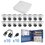KIT TurboHD 720p / DVR 16 Canales / 16 Cámaras Eyeball (interior 3.6mm) / Transceptores / Conectores / Fuente de Poder Profesional