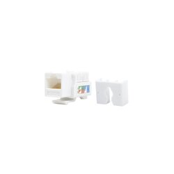 Módulo Jack Keystone Cat5e con terminación 110 (Punchdown) para faceplate - Color Blanco