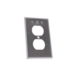 Tapa rectangular para contacto dúplex de aluminio tipo RR a prueba de intemperie.