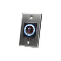 Botón de salida sin contacto/ sensor IR / iluminado / Normalmente abierto y cerrado / Distancia ajustable de detección