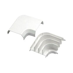 Curva de radio controlado, para uso con canaleta T70, Material PVC Rígido, Color Blanco Mate
