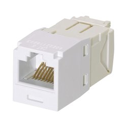 Conector Jack RJ45 Estilo TG, Mini-Com, Categoría 6, de 8 posiciones y 8 cables, Color Blanco