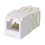 Conector Jack RJ45 Estilo TG, Mini-Com, Categoría 6, de 8 posiciones y 8 cables, Color Blanco