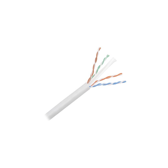 Bobina de Cable UTP de 305 m. de Cobre, NetKey, Gris Claro, Categoría 6 (24 AWG), 1000Mbps, Riser (CMR), de 4 pares