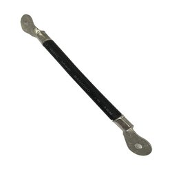 Cable para baterías, 0.2m, negro, calibre 2 AWG con terminales de ojo en ambos extremos