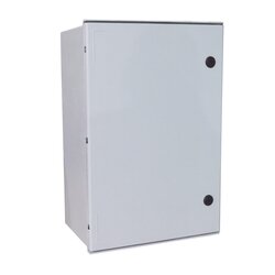 Gabinete de Poliéster IP66 Uso en Intemperie (600 x 800 x 300 mm) con Placa Trasera Interior (Incluye Chapa y Llave).