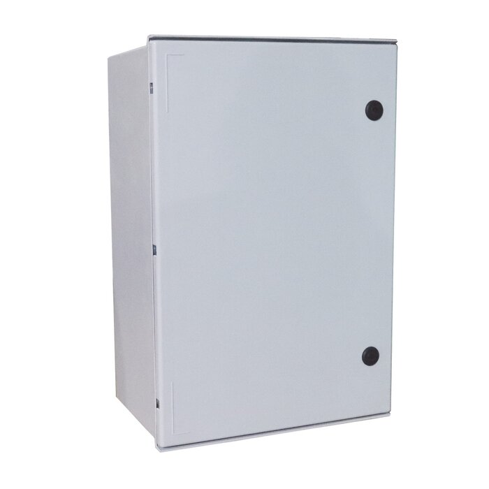 Gabinete de Poliéster IP66 Uso en Intemperie (600 x 800 x 300 mm) con Placa Trasera Interior (Incluye Chapa y Llave).
