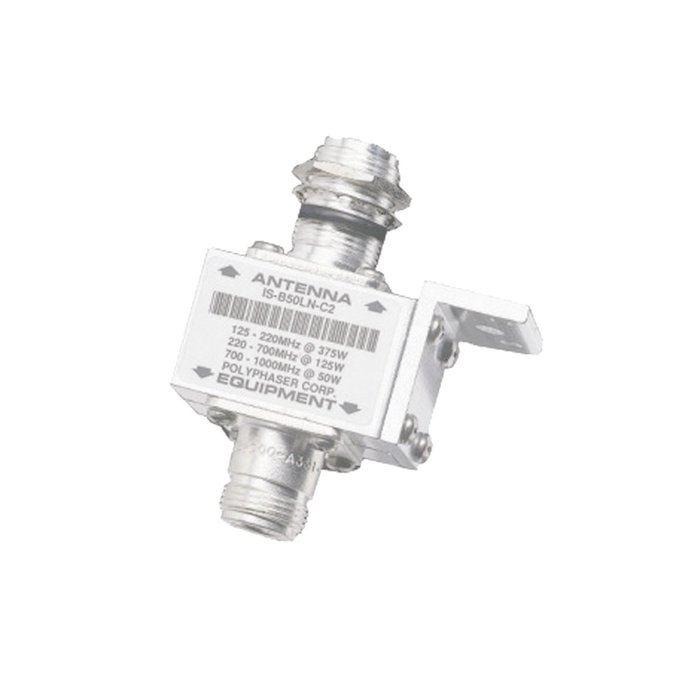 Protector RF Coaxial Para 125 - 1000 MHz de Ceja Frontal y Conectores N Hembra en Ambos Lados