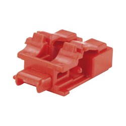 Kit de 10 Dispositivos para Bloquear Puertos de Fibra Óptica LC Duplex, Color Rojo, Incluye Llave de Extracción