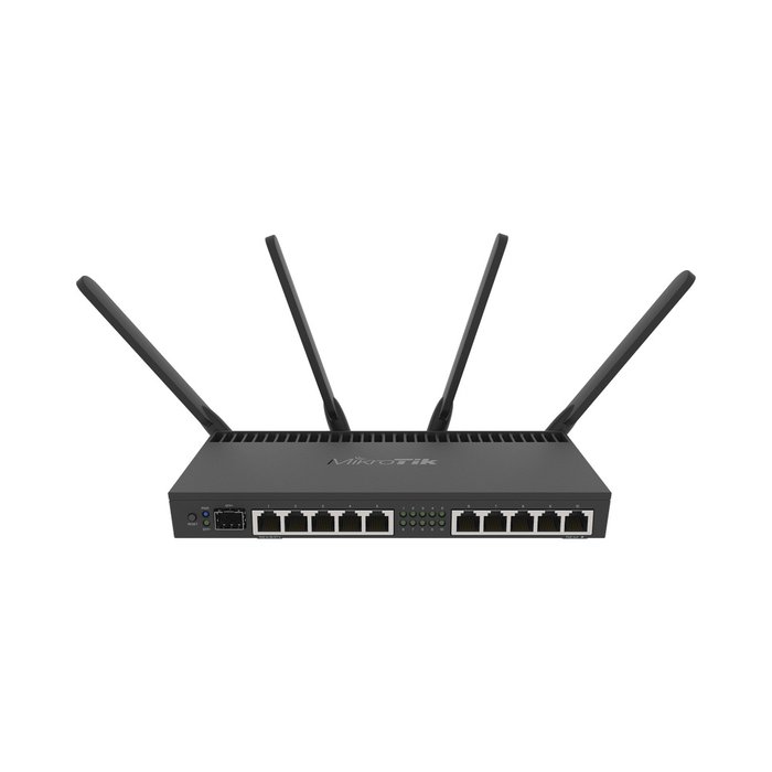 Router con Wi-Fi 4x4 MU-MIMO, hasta 2 watts de potencia, antenas de 3 dBi, 10 puertos Gigabit, 1 Puerto SFP+