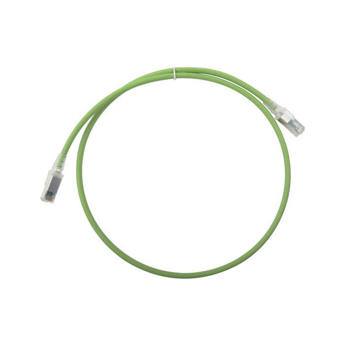 Patch Cord Z-MAX Cat6A S/FTP, CM/LS0H, 3ft, Color Verde, Versión Bulk (Sin Empaque Individual)
