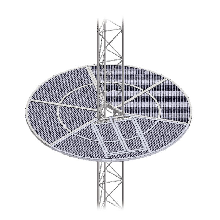 Sistema anti escala tipo sombrilla para torre STZ30G. Galvanizada por inmersión en caliente.